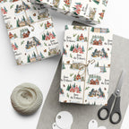 Custom Cottage Christmas Gift Wrap