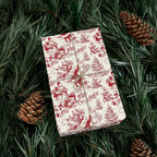 Red Christmas Toile Gift Wrap