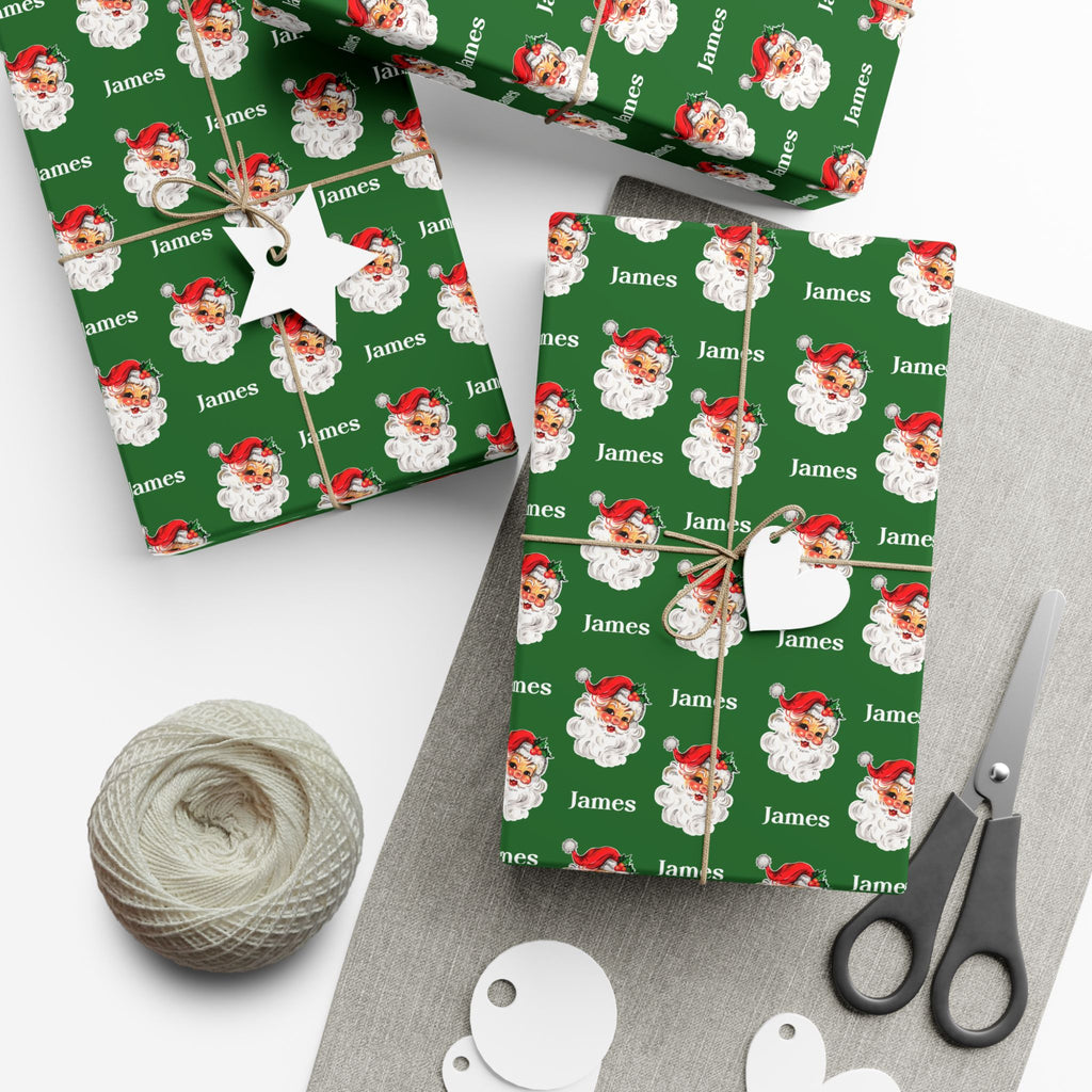 Vintage Santa Custom Gift Wrap