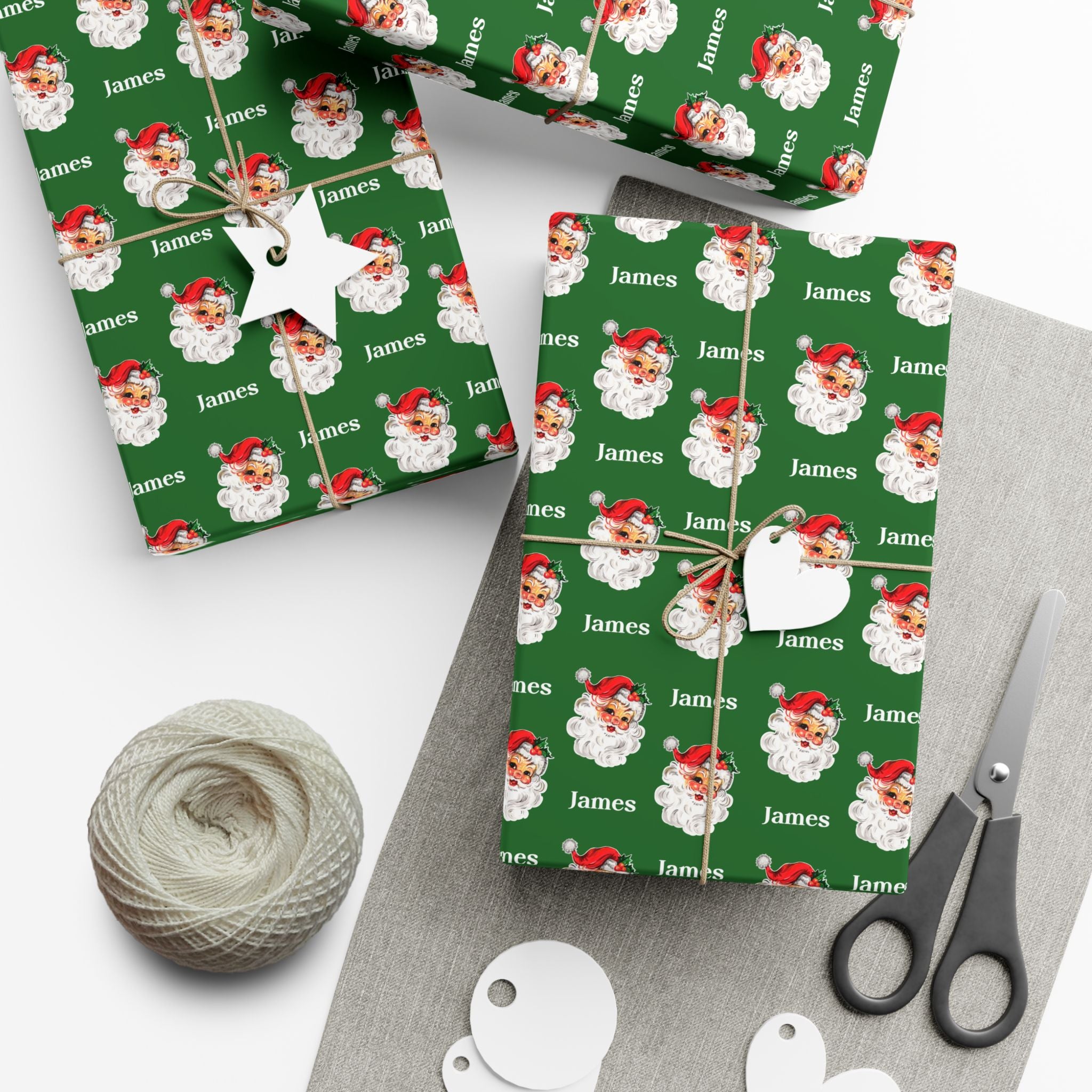 Vintage Santa Custom Gift Wrap