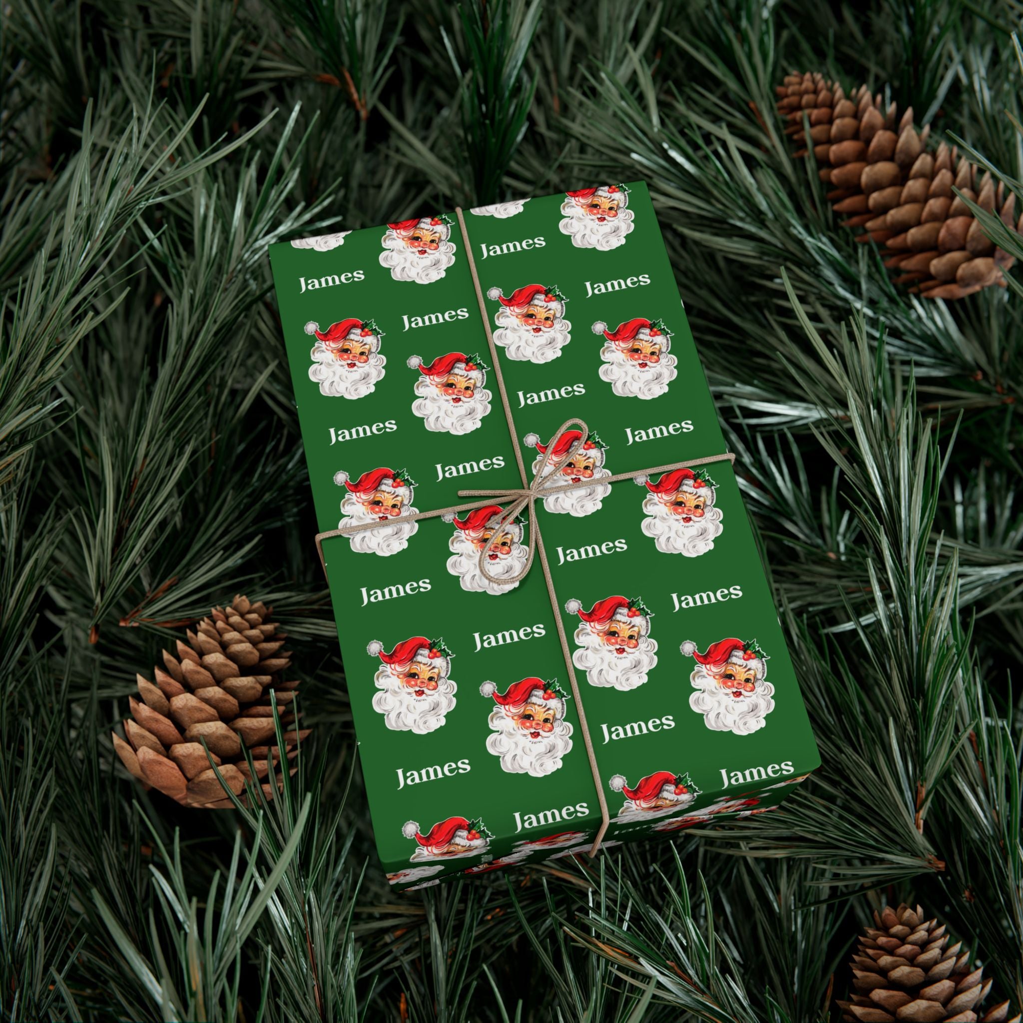 Vintage Santa Custom Gift Wrap