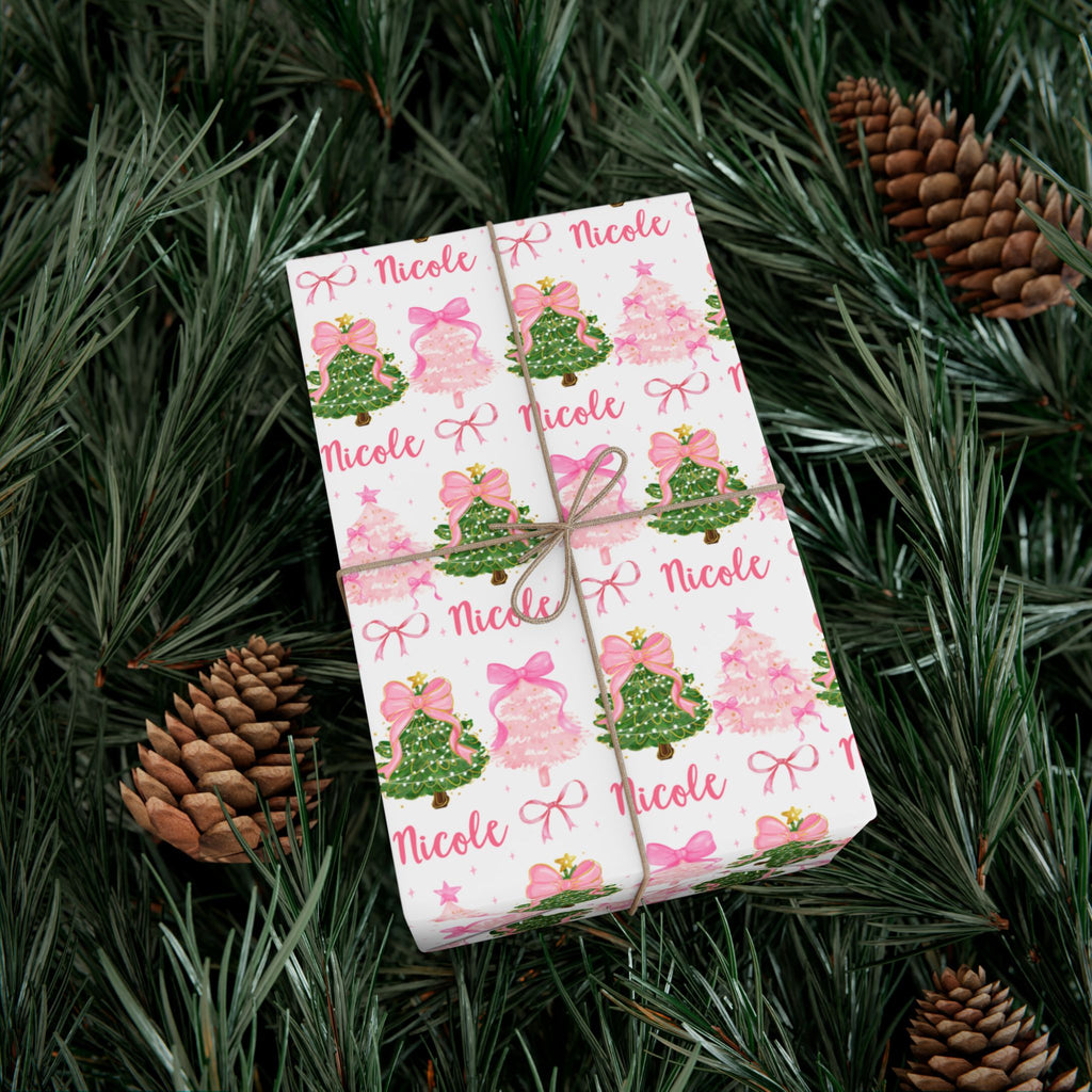 Pink Custom Christmas Gift Wrap