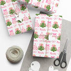 Pink Custom Christmas Gift Wrap