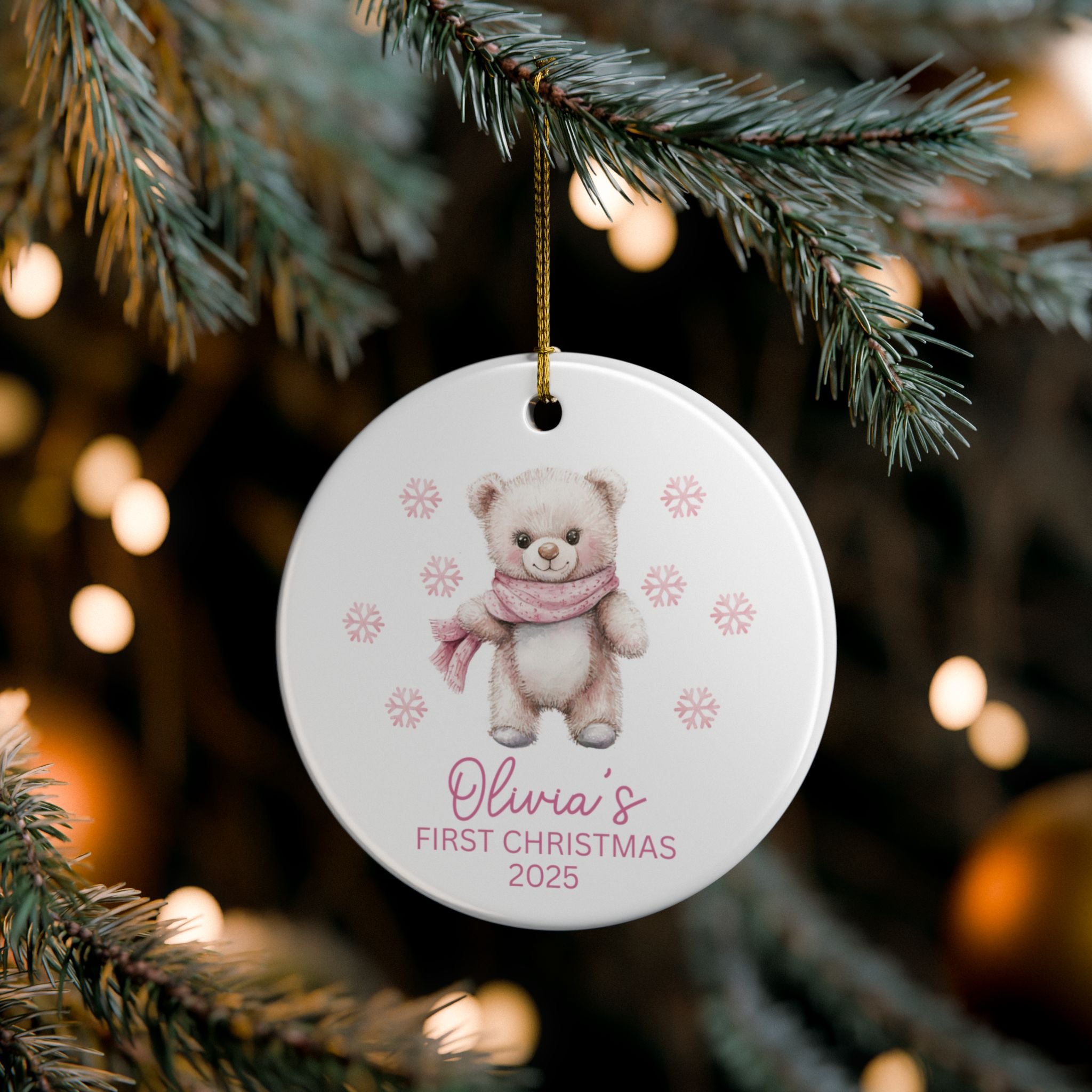 Baby Girl First Christmas Ornament