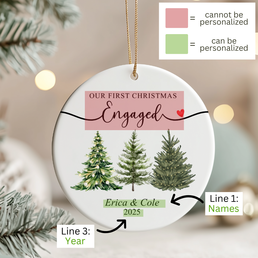 First Christmas Engaged Ornament