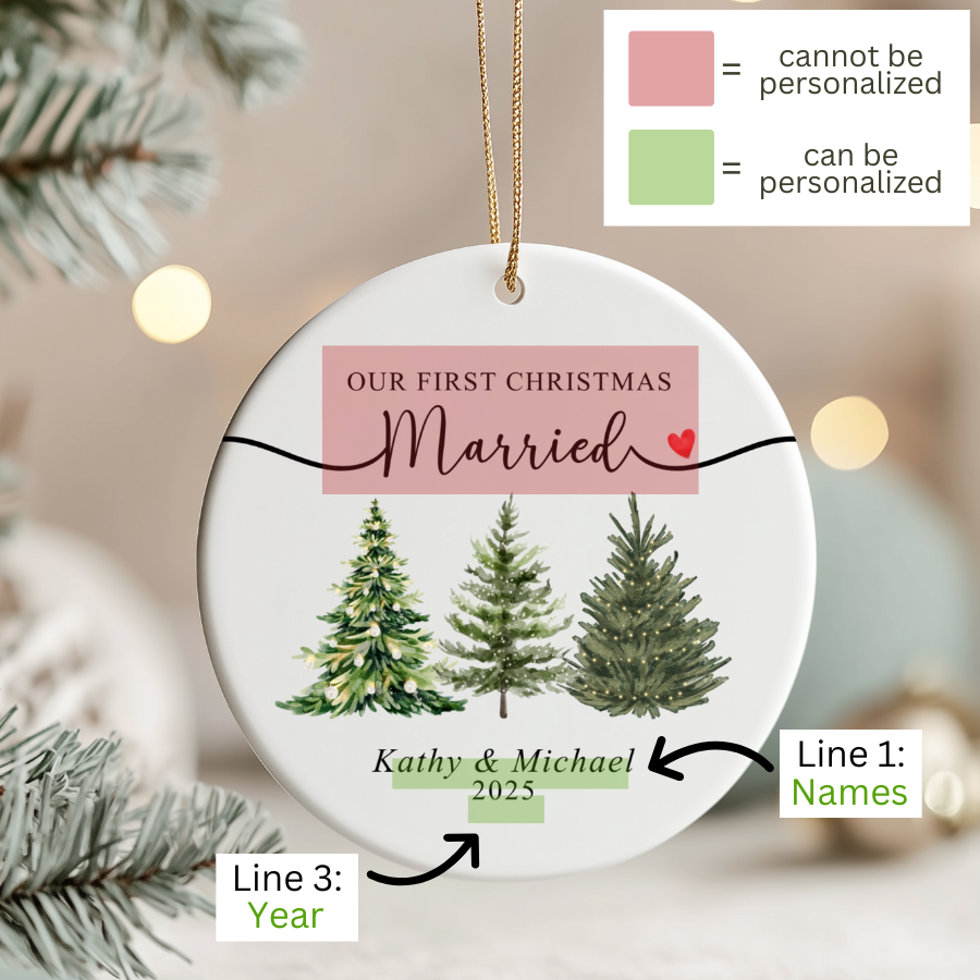 First Christmas Married Ornament