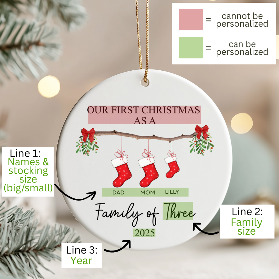 Family Members Christmas Ornament