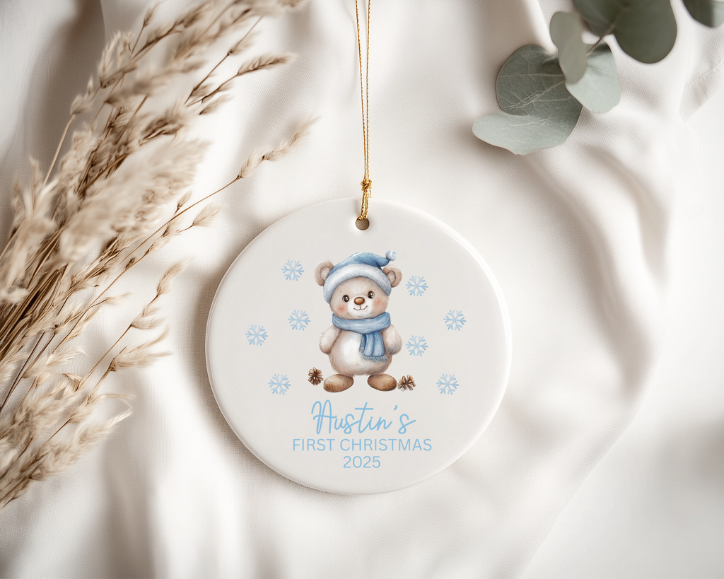Baby Boy First Christmas Ornament