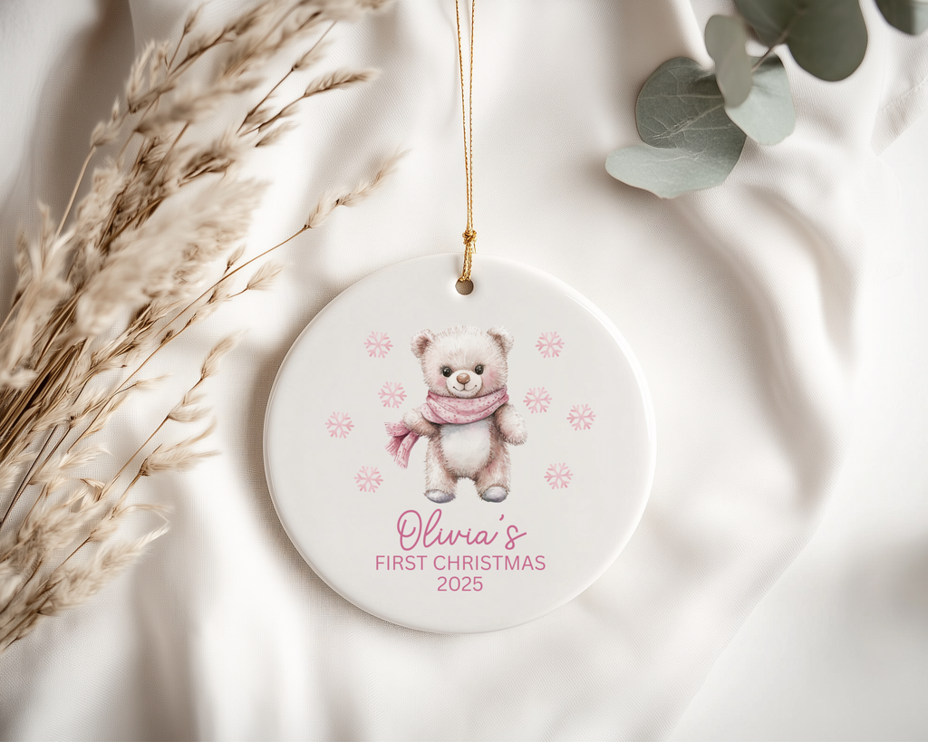Baby Girl First Christmas Ornament