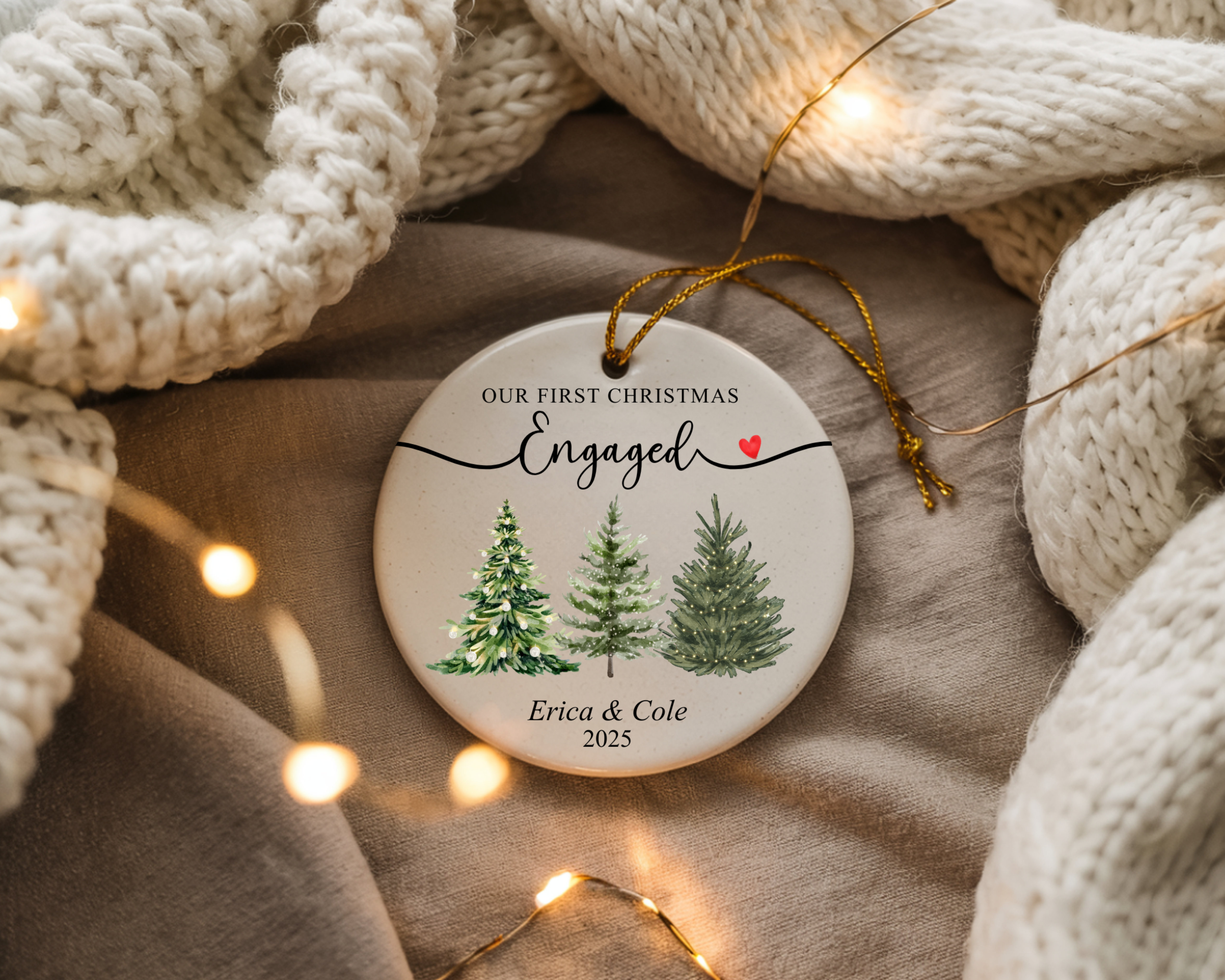 First Christmas Engaged Ornament