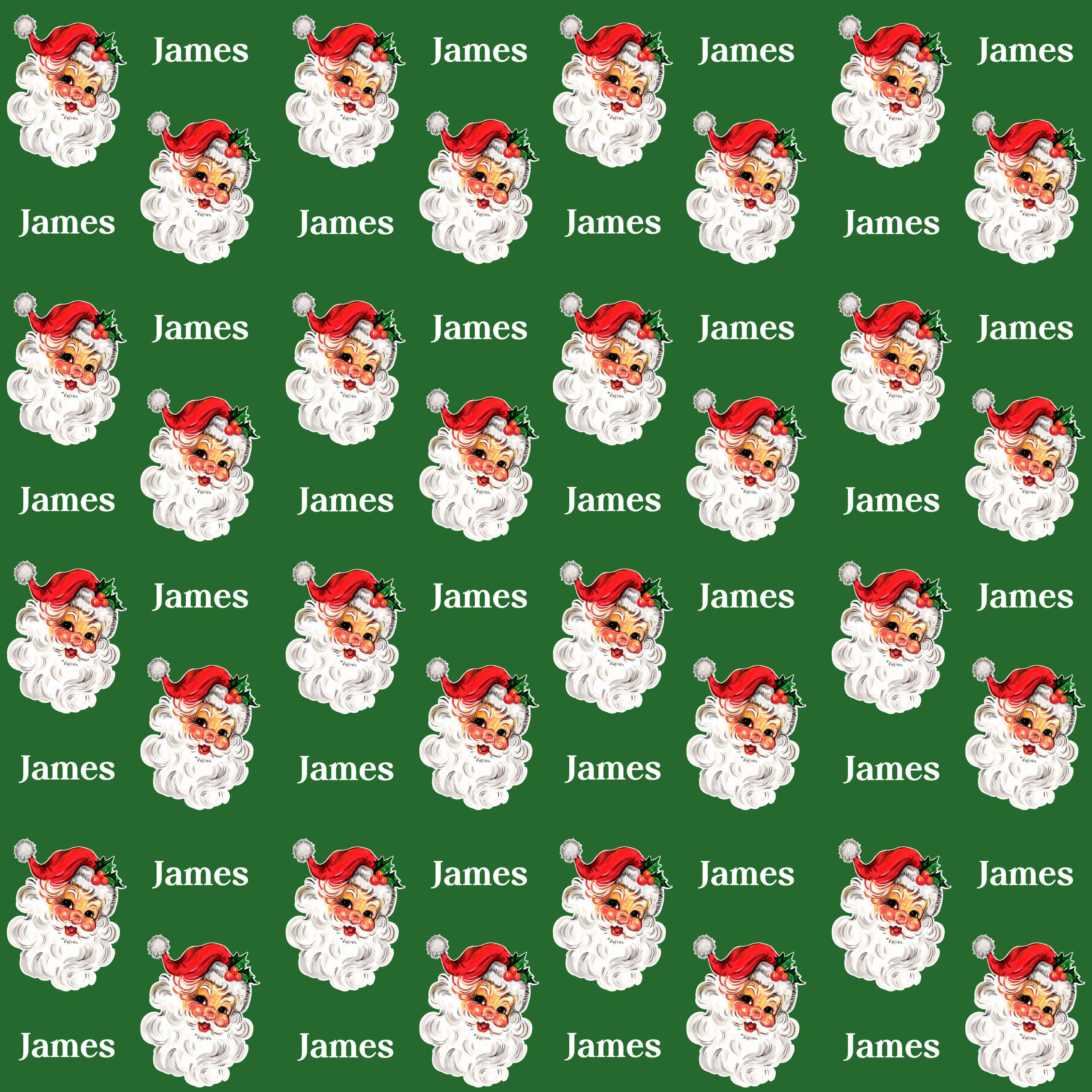 Vintage Santa Custom Gift Wrap