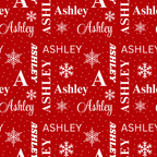 Red Name Collage Gift Wrap