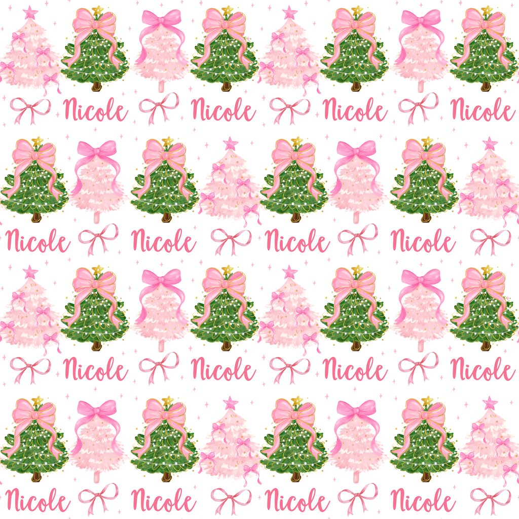 Pink Custom Christmas Gift Wrap