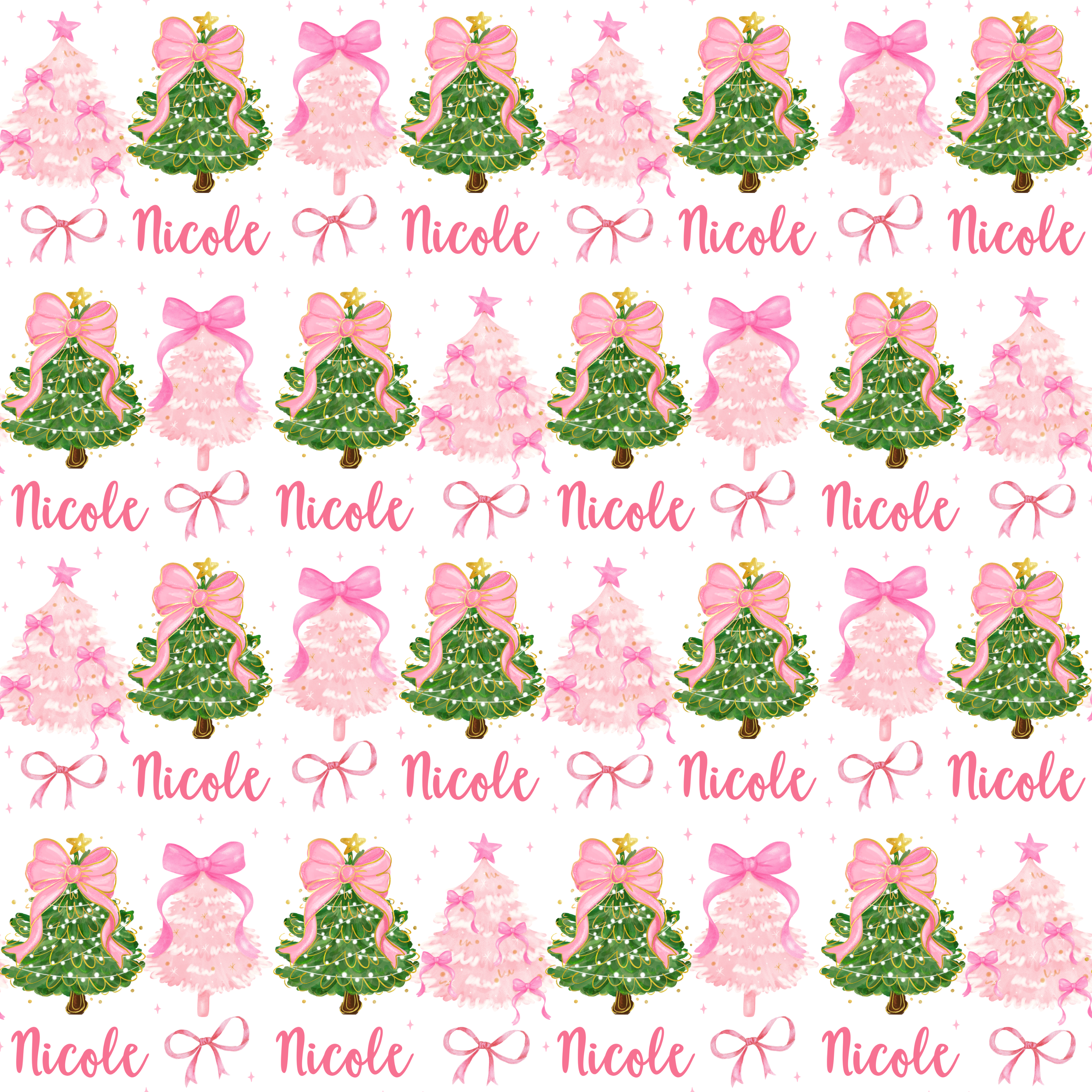 Pink Custom Christmas Gift Wrap