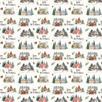 Custom Cottage Christmas Gift Wrap