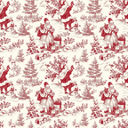 Red Christmas Toile Gift Wrap